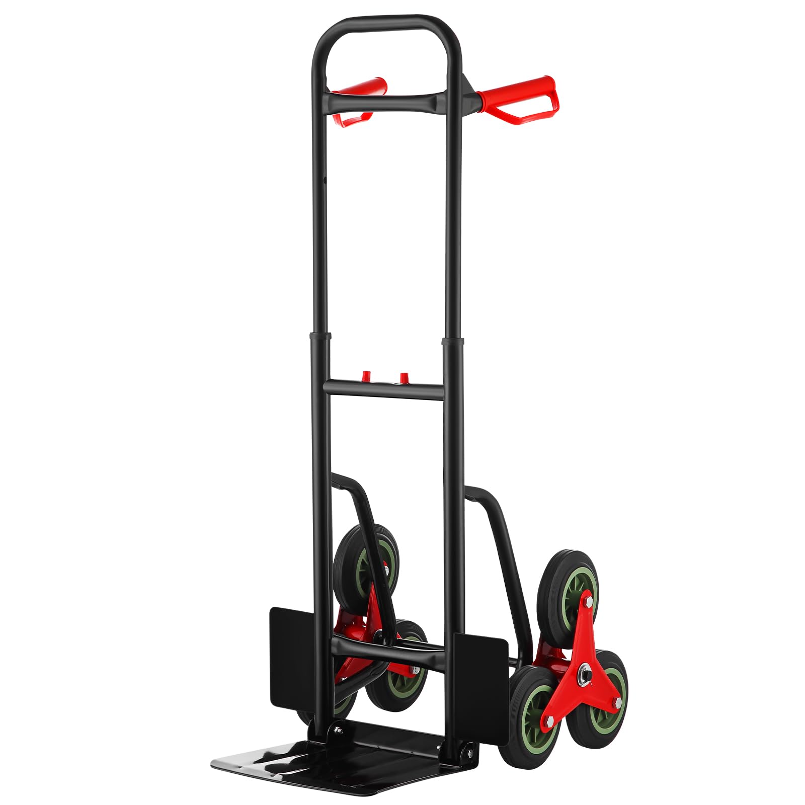 Carrello Portascale RJTEK Con Manico Telescopico, Capacità 100 Kg, Robusto E Leggero, Per Trasporto Bagagli E Pacchi, Nero