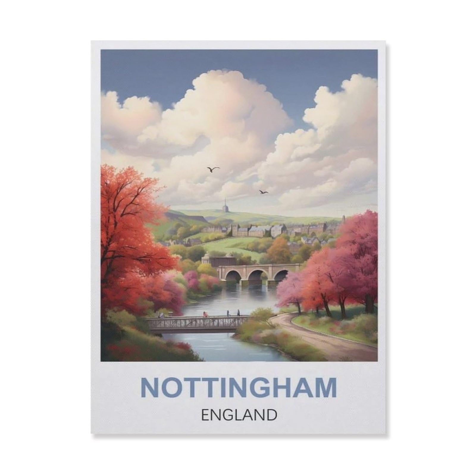 Metal Sign Tin Sign，Nottingham England(15x30cm）