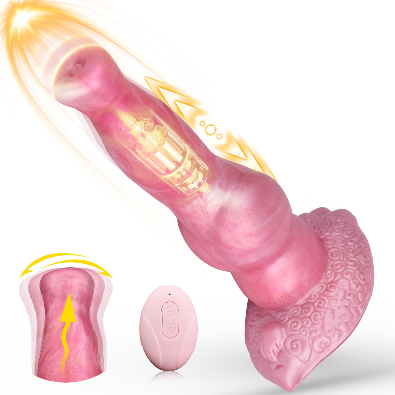 Amazon.com: Thursting Vibrator Dog Dildo with Knot, 8inch 2IN1 Realistic  Thick Monster Big Dildo Remote Control 10 Modes Vibrator for Women G Spot  Strap on and Men Gay Anal Toy : Health