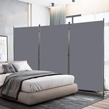 Room Divider 6FT Folding Privacy Screens, 3 Panel Partition Room Dividers | Freestanding Wall Divider, No See Through Fabric, Heavy Duty Swivel Feet Base, Large Room Divider Screen for Bedroom, Studio