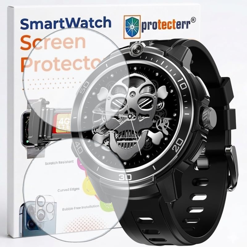Image of 2-Pack Screen Protector for Fire Boltt Shott 1.5 inch Smartwatch - Flexible TPU Screen Guard, HD Clear, Anti Scratch, Bubble Free, Full Coverage Film - Not Tempered Glass
