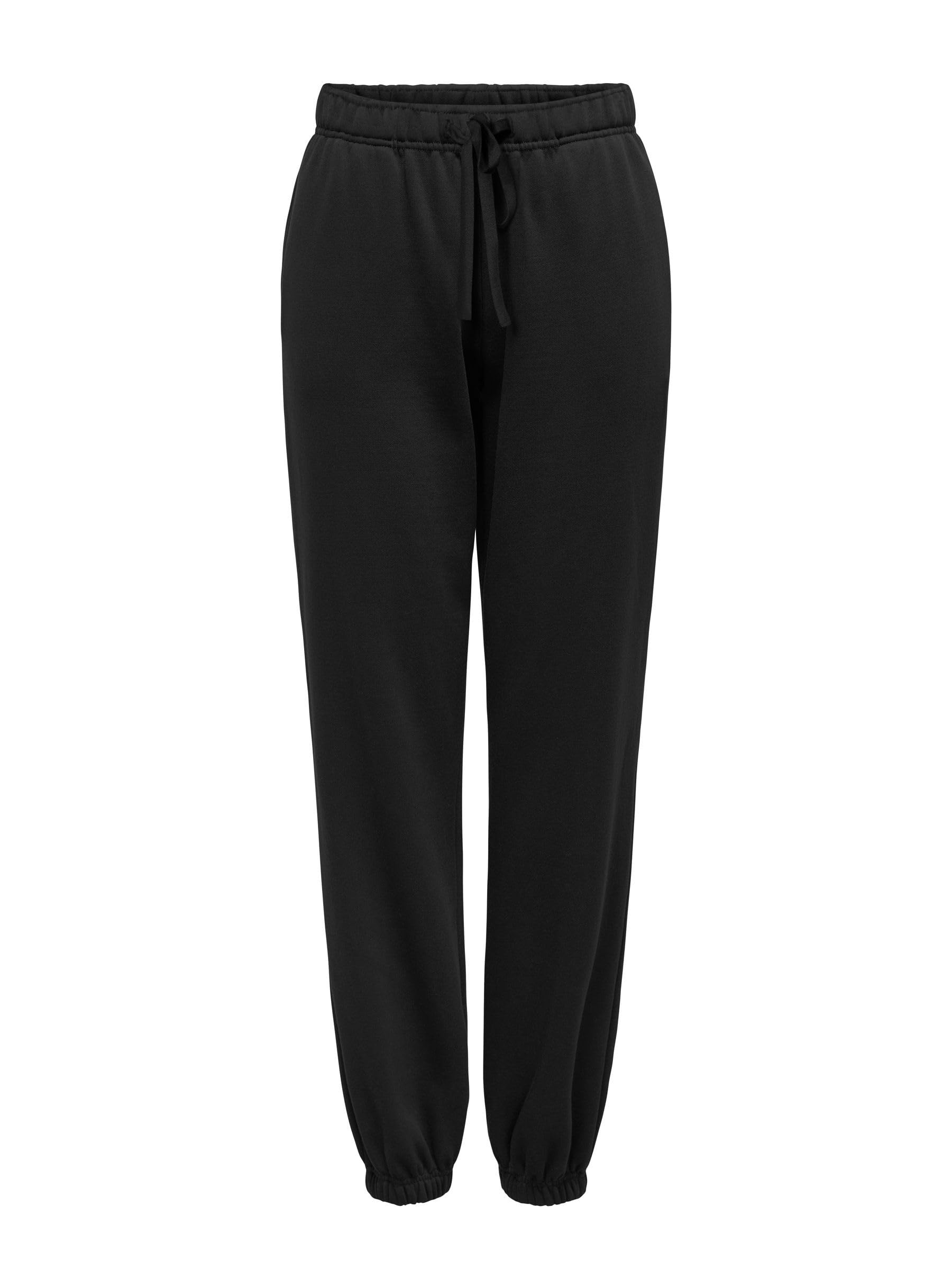 ONLY Womens Onlbest Cuff Pant SWT Noos, Black, M UK