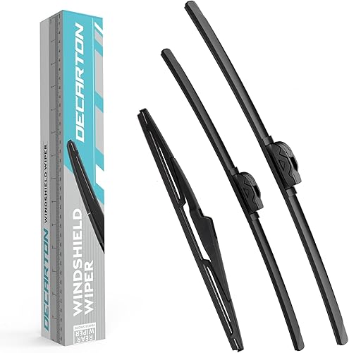 DECARTON Juego de limpiaparabrisas delantero y trasero de repuesto para Kia Telluride 2020 20212022 (paquete de 3)