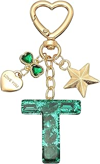 [PATIKIL] キーチェーン キーホルダー イニシャルレター かわいいデコレーション カップの飾り キーチェーン装飾 バックパック ハンドバッグ 財布用 レター