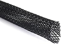 Vista 9 de Protector expandible de PET negro y azul para cable de carga USB, cable de alimentación, cable de audio y video, puede proteger al perro gato