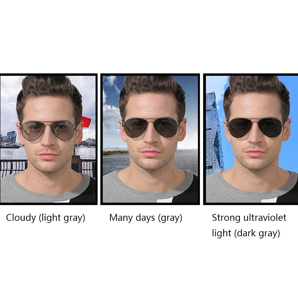 Farbwechselnde Polarisierte Sonnenbrille, Fahrerbrillen Für Männer Tag Und Nacht (Farbe : Schwarz)
