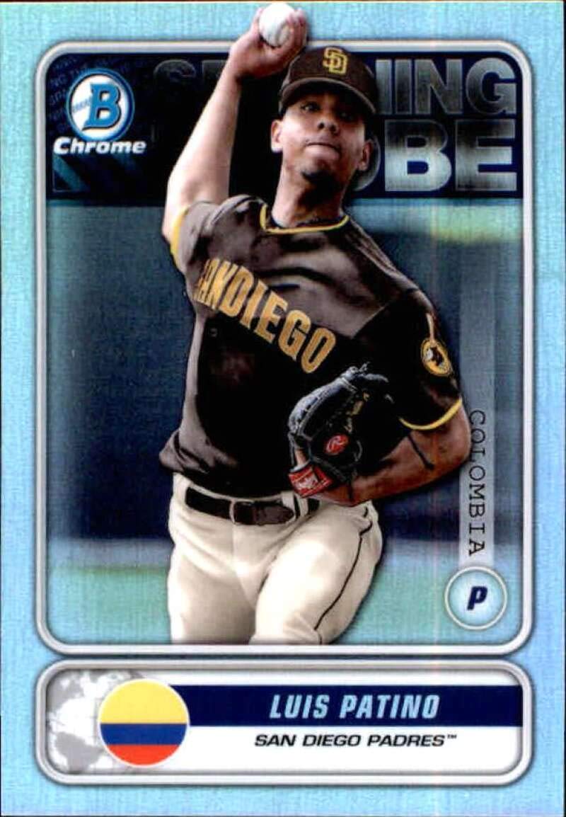 2020 Bowman Chrome Spanning the Globe #STG-LP Luis Patino San Diego Padres RC Rookie MLB Baseball Trading Card