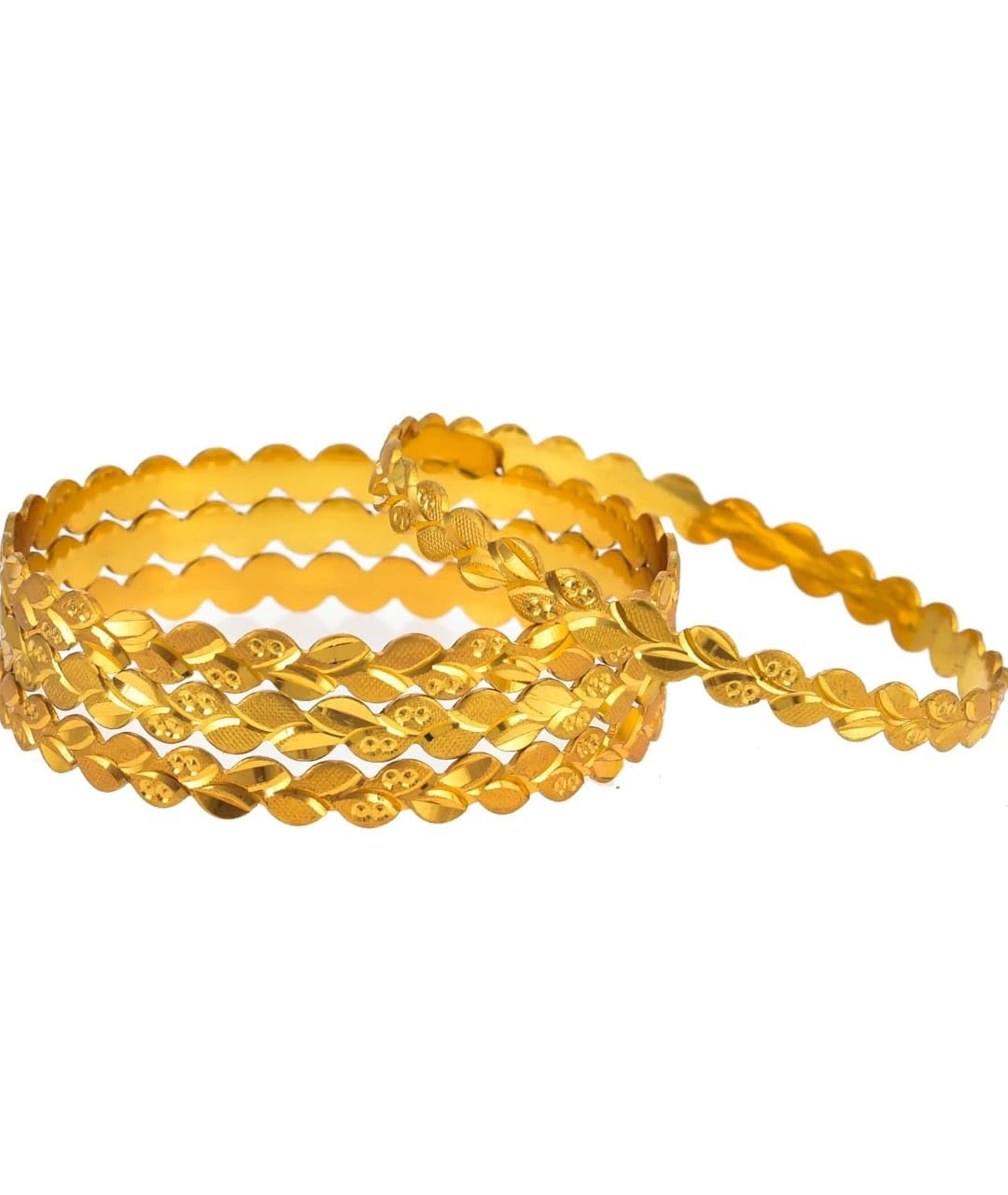 Imtiation Jewellery Traditional Indian Plain Gold-Plated Ethnic Style Intricate Ornate Design Leaf Textured 4 Piece Jewelr... - Review, Price and Buying Guide