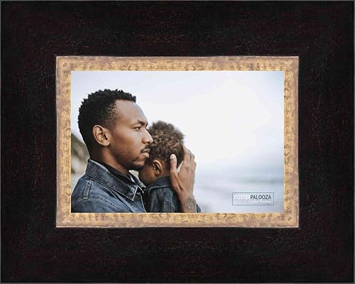 Poster Palooza Marco de fotos tradicional de madera completo de 36 x 26 pulgadas con acrílico UV, respaldo de tablero de espuma y accesorios