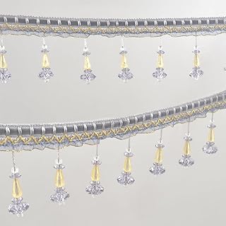 6.5 Yards Braid Hanging Ball Tassel Fringe Trim Bead Sewing Trim Fringe ...