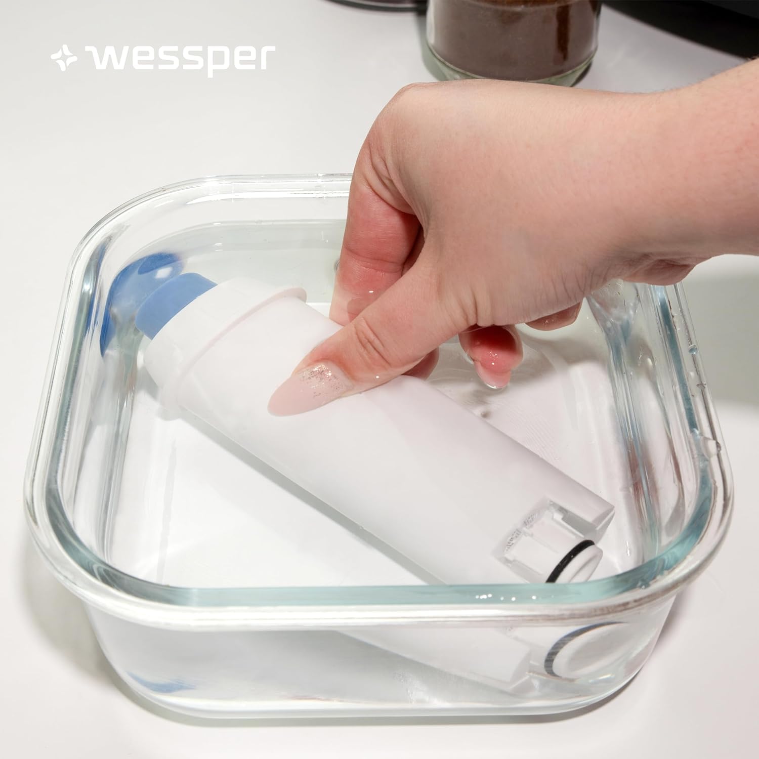 Wessper Filtro Agua para Cafetera Automatica, Filtro Cafetera Delonghi DLSC002, SER3017, ECAM, ESAM, ETAM, SECAM, Serie S, Filtro Carbon Activado para Cafetera - 6 Unitades