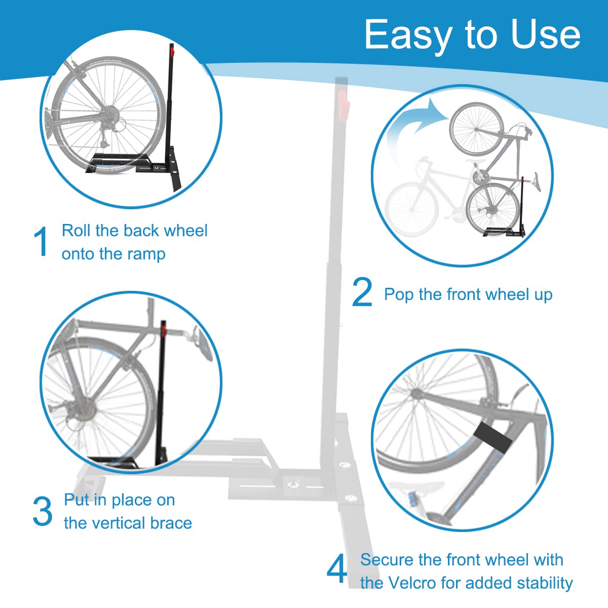 Buy Qualward Vertical Bike Stand Floor Bicycle Rack Adjustable Upright