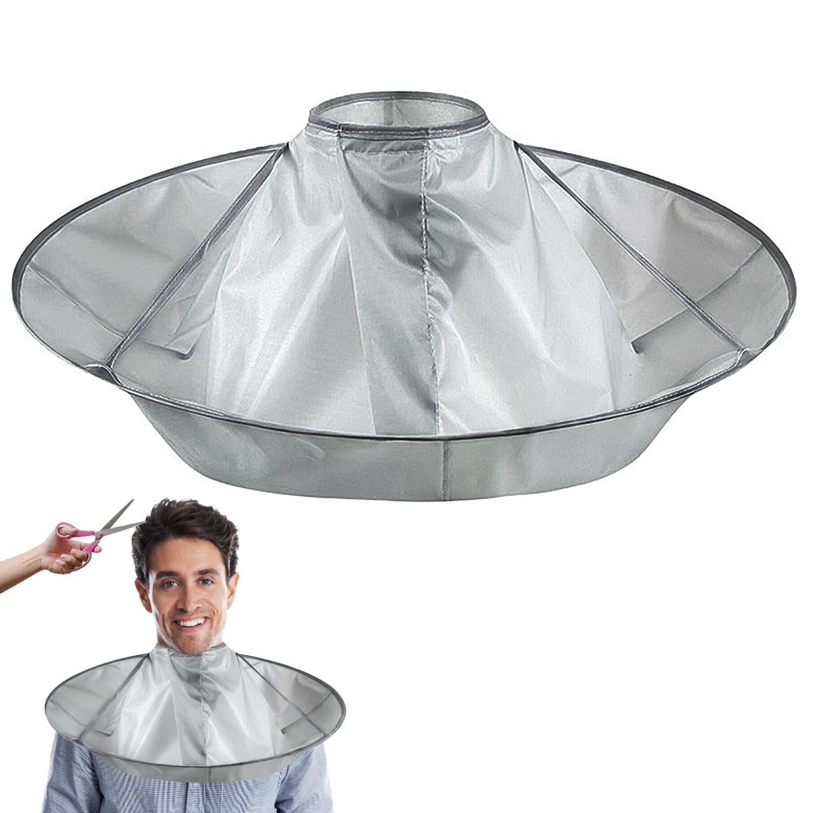 BLLREMIPSUR Home Haircut Capes, Foldable Hair Cutting Capes Umbrella, Hair Salon Barber Cloak Hairdressing Apron, Blue, 23.6 x 9.1 inch, Blue, 23.6 x 9.1 inch