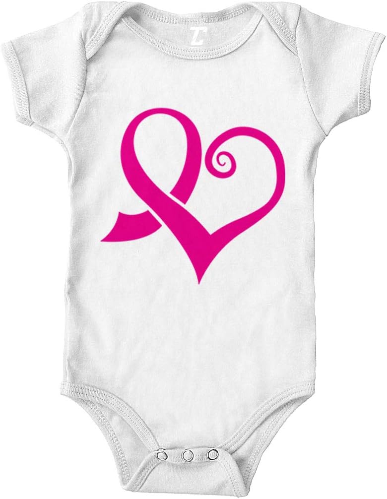 Tcombo Ribbon Heart - Breast Cancer Awareness Bodysuit