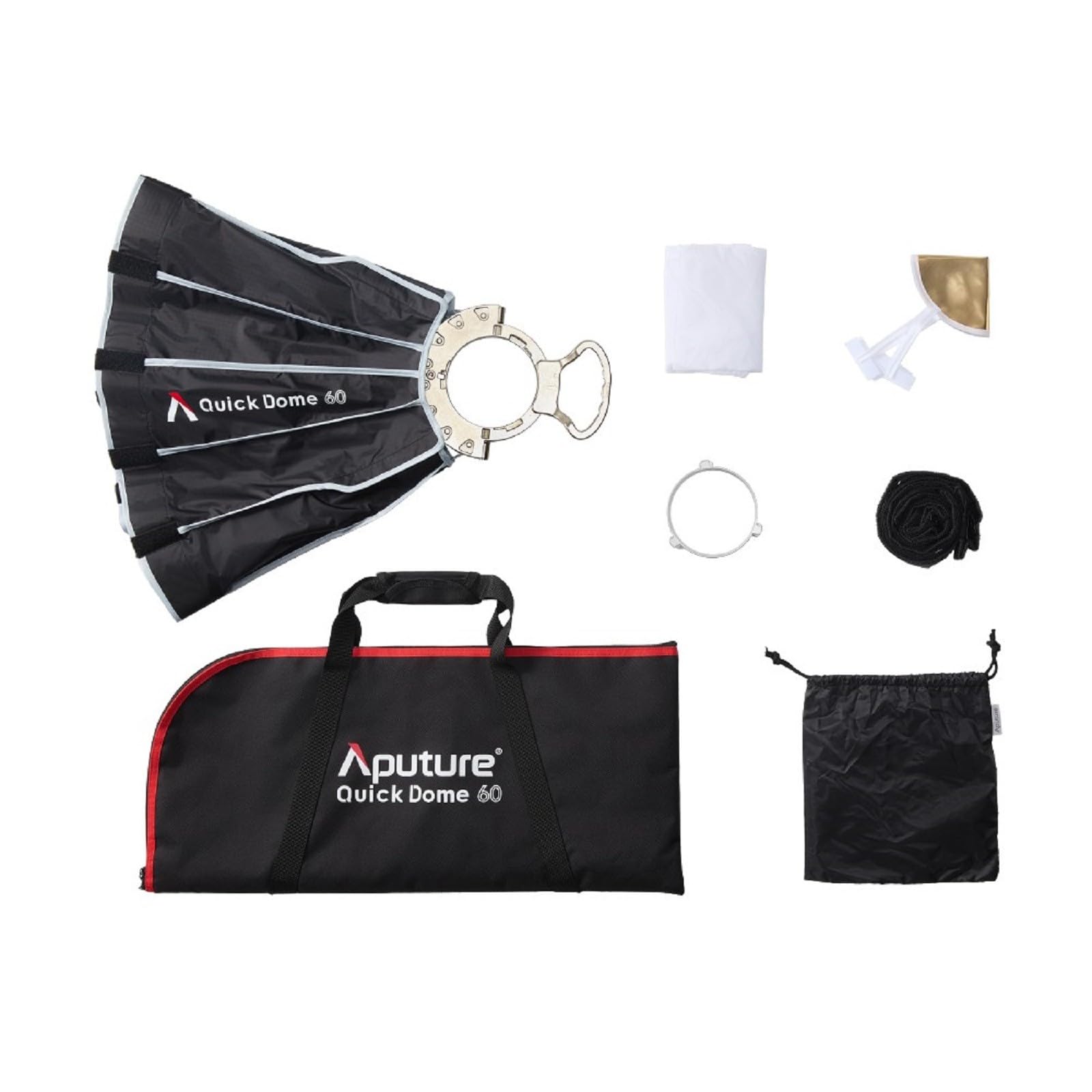 Aputure Quick Dome 60 23in/60cm Bowens Mount Softbox Controlli di illuminazione a configurazione rapida Modificatori per Aputure Storm 700X 400X 80c Amaran 300c/150c/200x/60x S