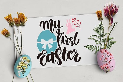 Miniatura 5 de 9 plantillas de plantillas de Pascua, 8 x 8 pulgadas, reutilizables, de plástico, para dibujo, manualidades, juegos de plantillas de pintura para