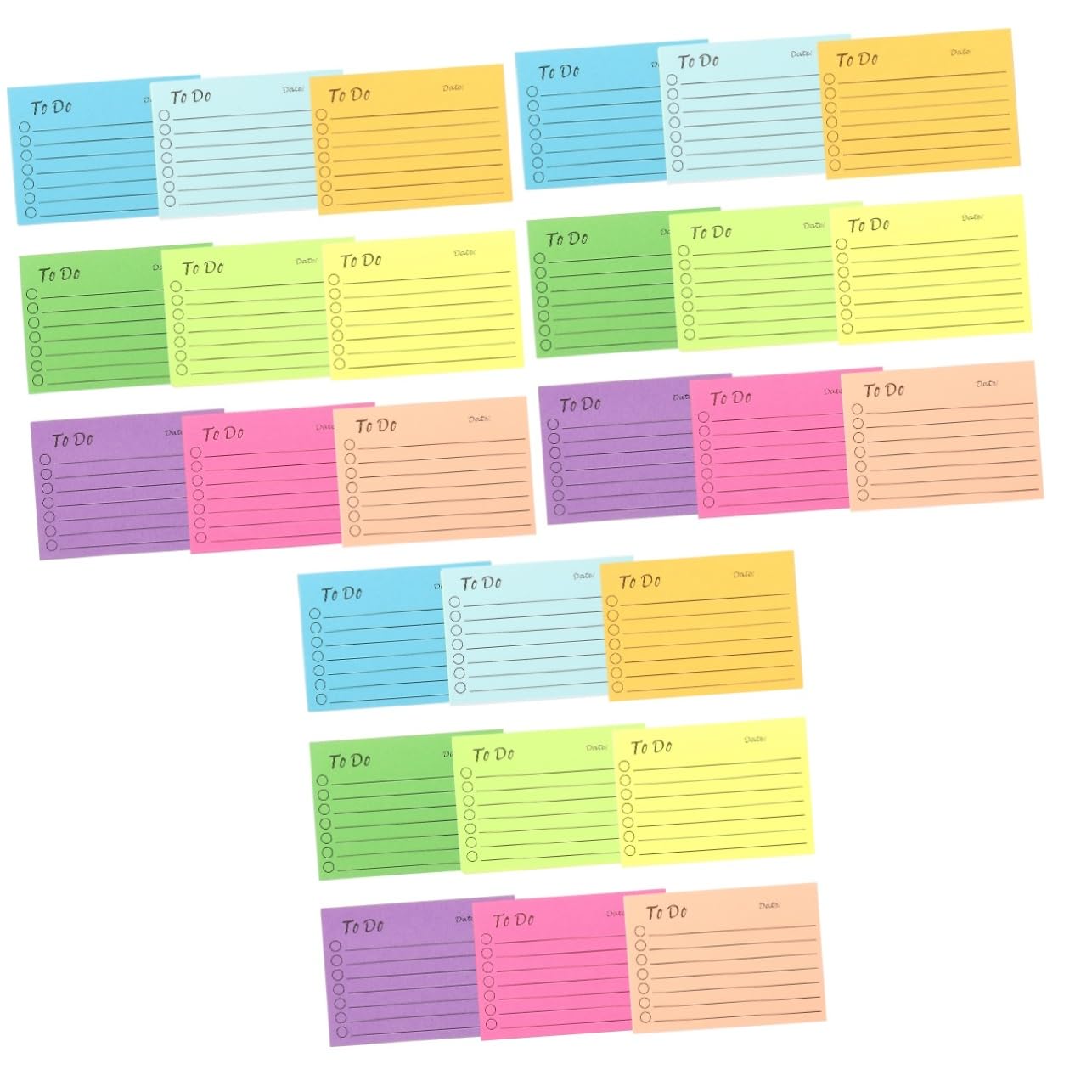 Sewroro 3 Sätze Teiliges Set Selbstklebende Haftnotizen Fluoreszierenden Farben Praktische Notizblätter Für Büro Und Studium Leicht Transportierbar Mit Starkem Kleber Und 9 Stücke * 3