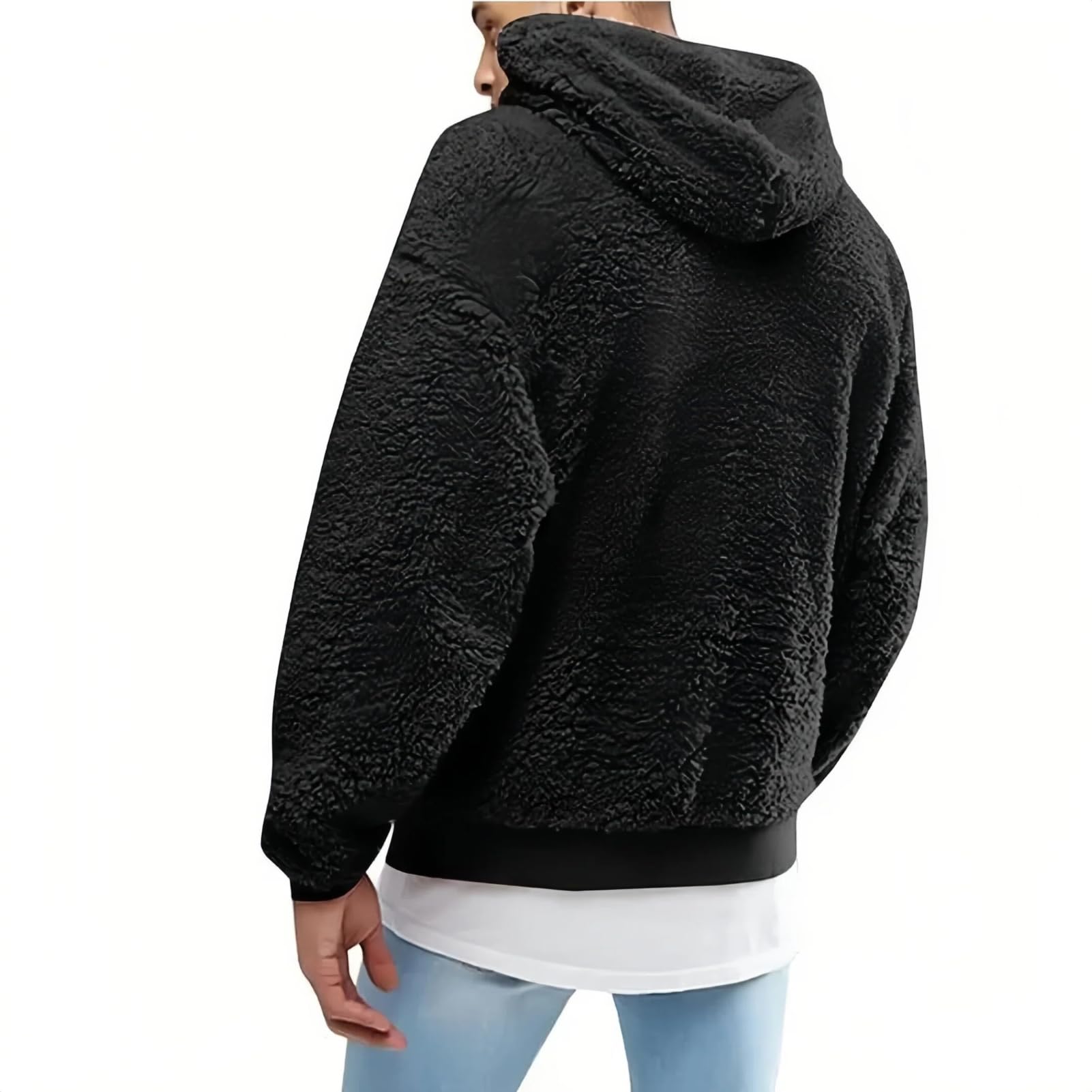 Jesień Zima Męskie Topy Sweter Z Kapturem Moda Solidne Ciepłe Bluzy Streetwear W Bluzy Z Kapturem Ubrania Męskie