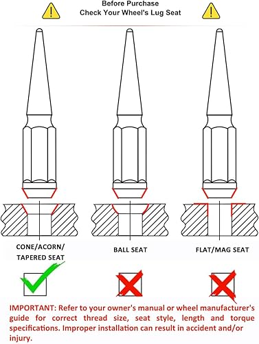 Miniatura 7 de White Knight 2904-25AM - Juego de tuercas hexagonales cromadas de 12"-20, 1 pieza con tuerca de punta extra, paquete de 25
