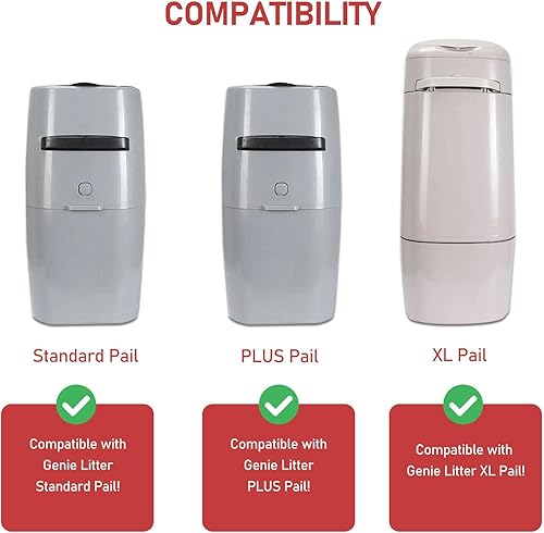 Miniatura 2 de Cartucho de bolsas de repuesto para arena para gatos compatibles con Litter Cat Genie estándar, Plus, XL y XL, bolsas de basura para mascotas,