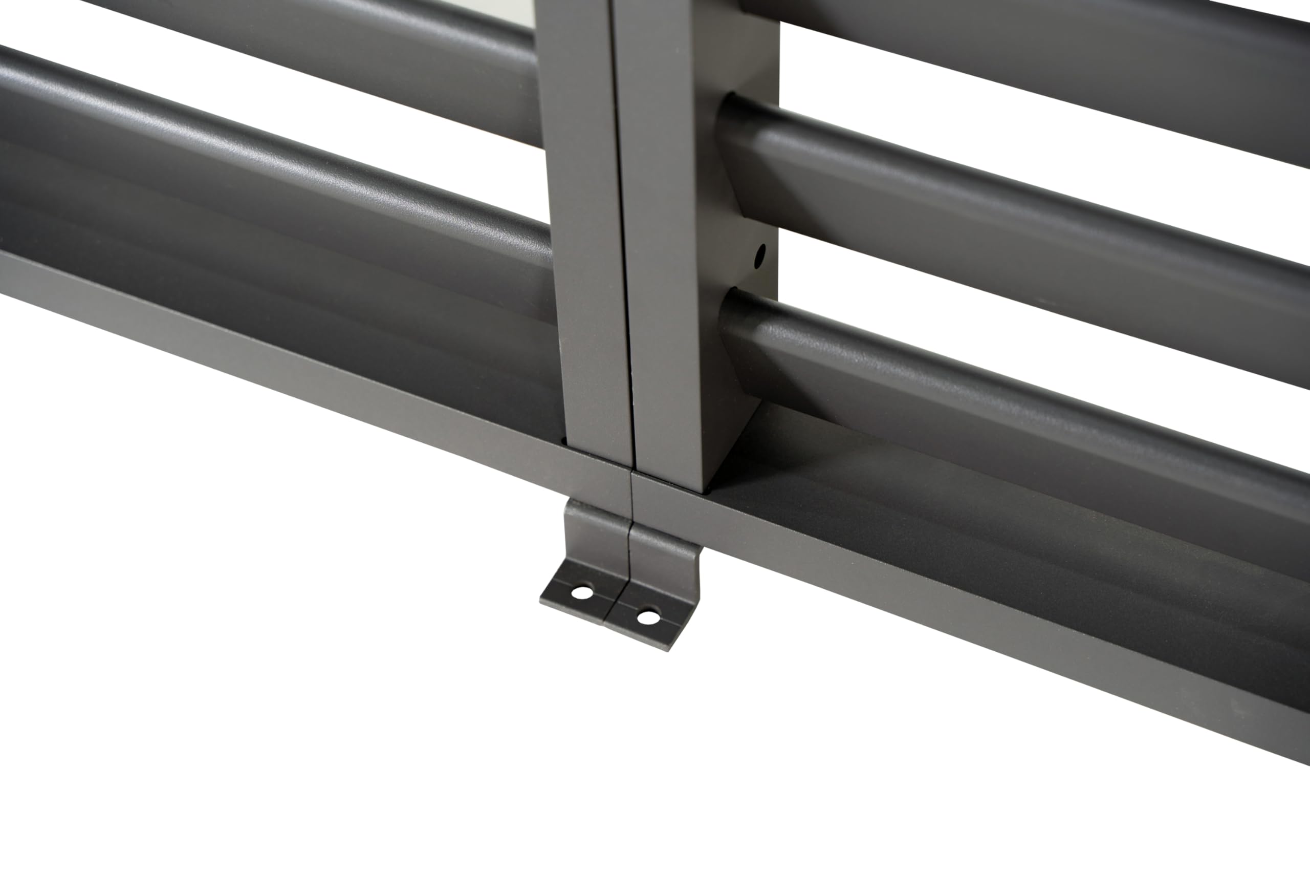 LECO-Lamellenpergola Deluxe – stilvolle Aluminium-Pergola 4 x 3 m mit Lamellen – anthrazit (Anthrazit, Lamellenwand 123 cm)