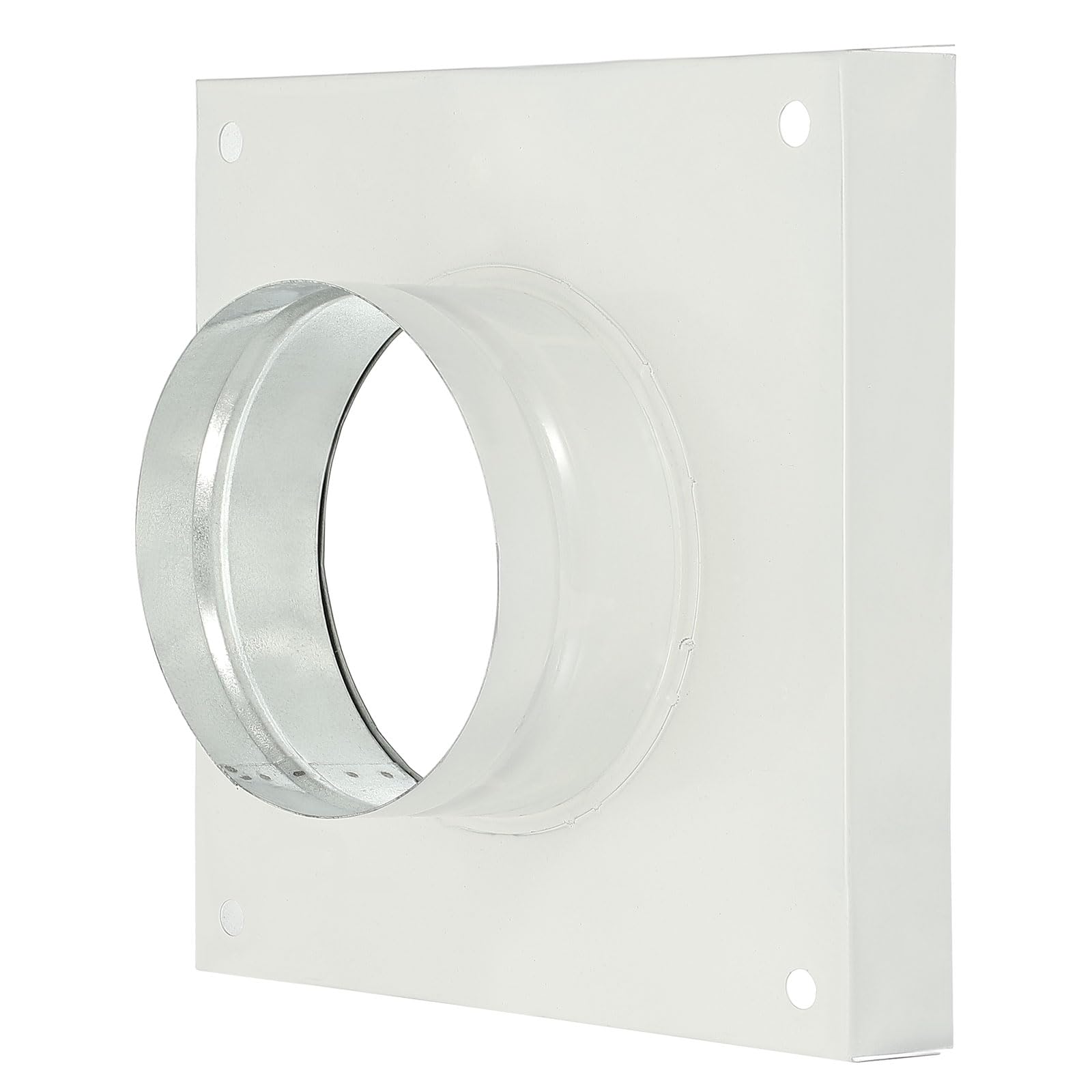 YOKIVE Duct Connector Flange, Galvanized Steel Air Ducting Mounting Plate with Rubber Gasket
