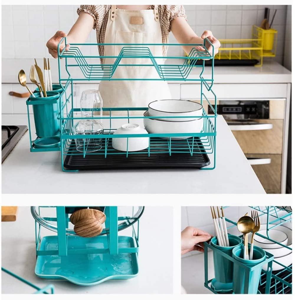 Scolapiatti s ... Multifunzionale per la Cucina (Verde)