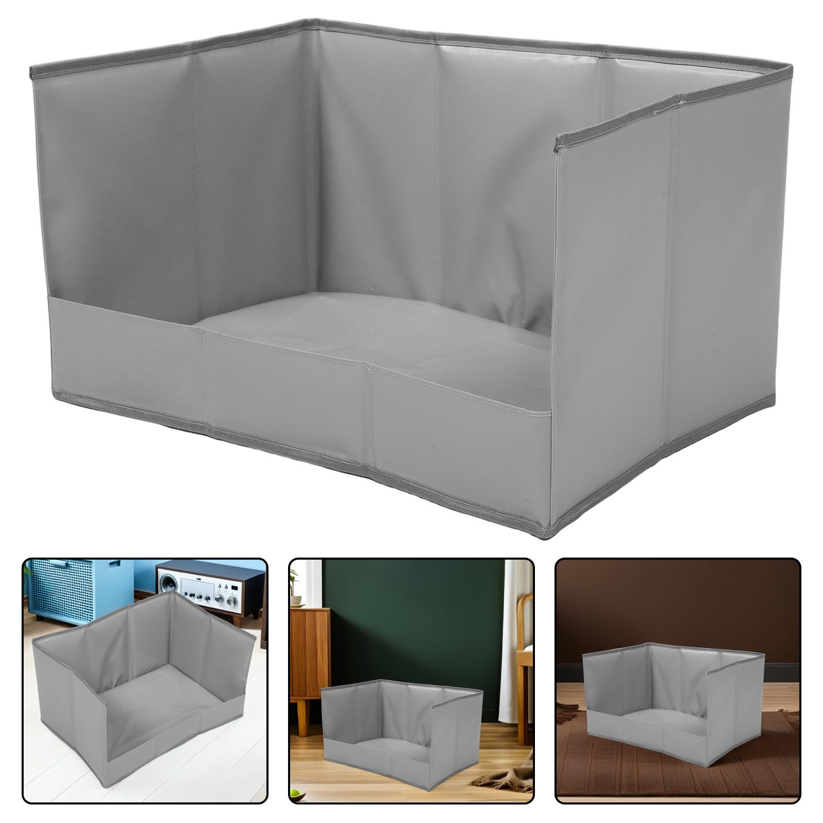VALICLUD Enclos Pliable à Parois Hautes pour Toilettes de Petits Chiens, Pare-éclaboussures Étanche en Polyester, pour Usage Intérieur et Maison