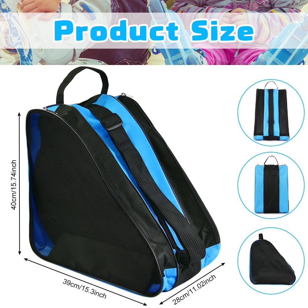 Sac à Roulettes QOTSTEOS Tissu Oxford - Transport Patins, Casque - Unisexe Enfants/Adultes - 38x39x20cm