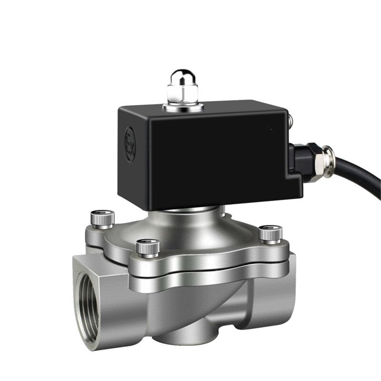 Électrovanne gaz 3/8" DN10 en inox 24V avec étanchéité renforcée pour circuit sécurisé