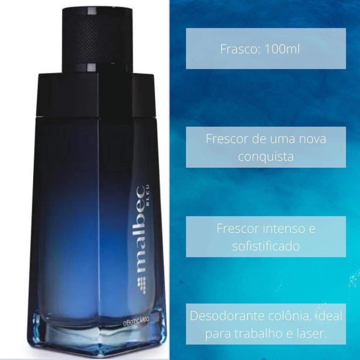 Malbec Bleu Desodorante Colônia 100ml - O Boticário | Amazon.com.br