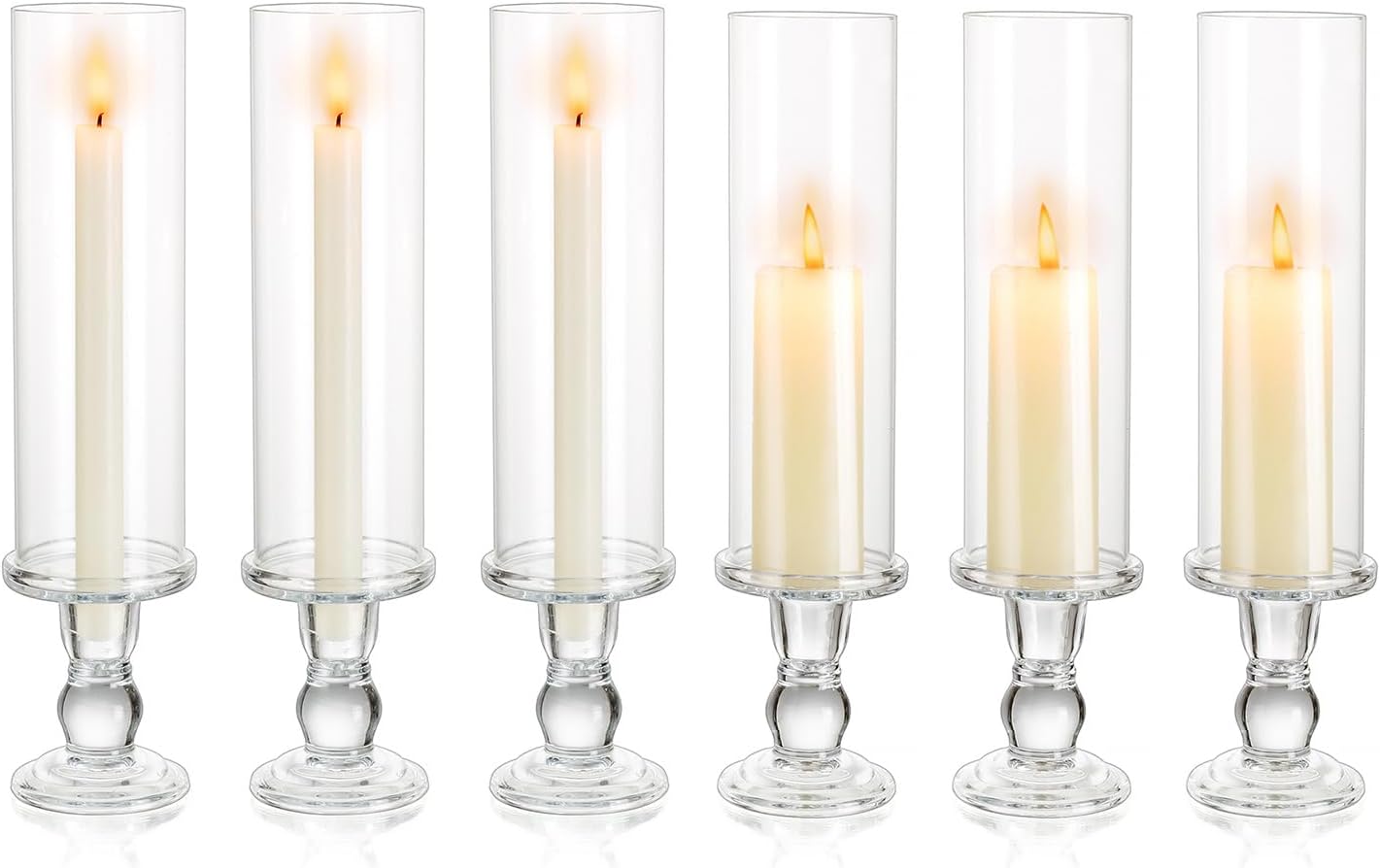 NUPTIO Candle Stick Candle Holder 6 Pcs 13.8 inch Tall