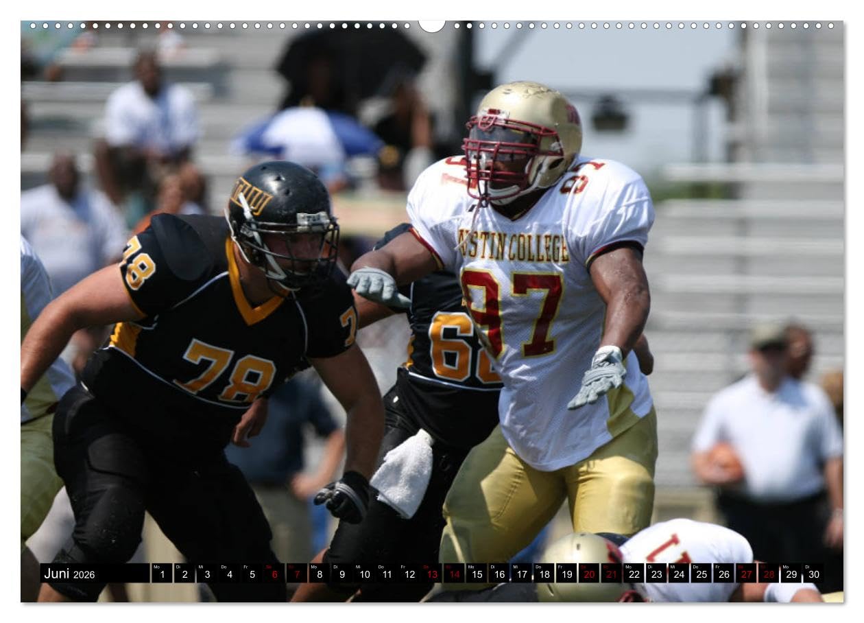 American Football - Athleten (hochwertiger Premium Wandkalender 2026 DIN A2 quer), Kunstdruck in Hochglanz: Dynamische Bilder zeigen die Spieler in ... und packenden Spielszenen (CALVENDO Sport)