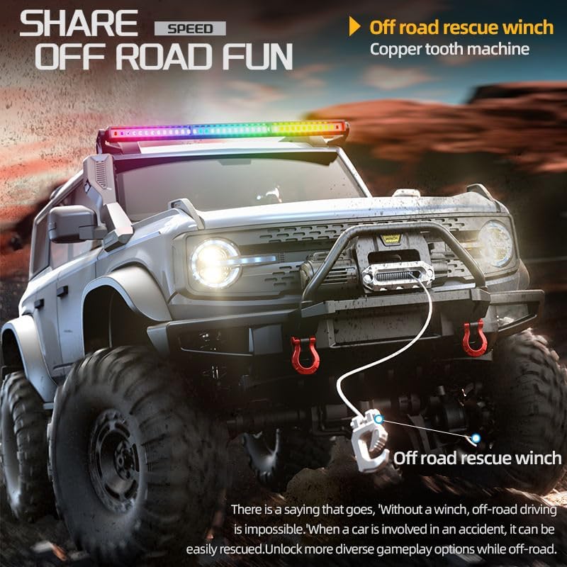 Image of JOYJAY RC Off-Road Truck, RC Car, Remote Control Car, Full Proportional RC Rock Crawler Car 4x4 1 /16 2.4GHz 4WD RC Truck, 15km /h Light Hobby Grade for Kids
