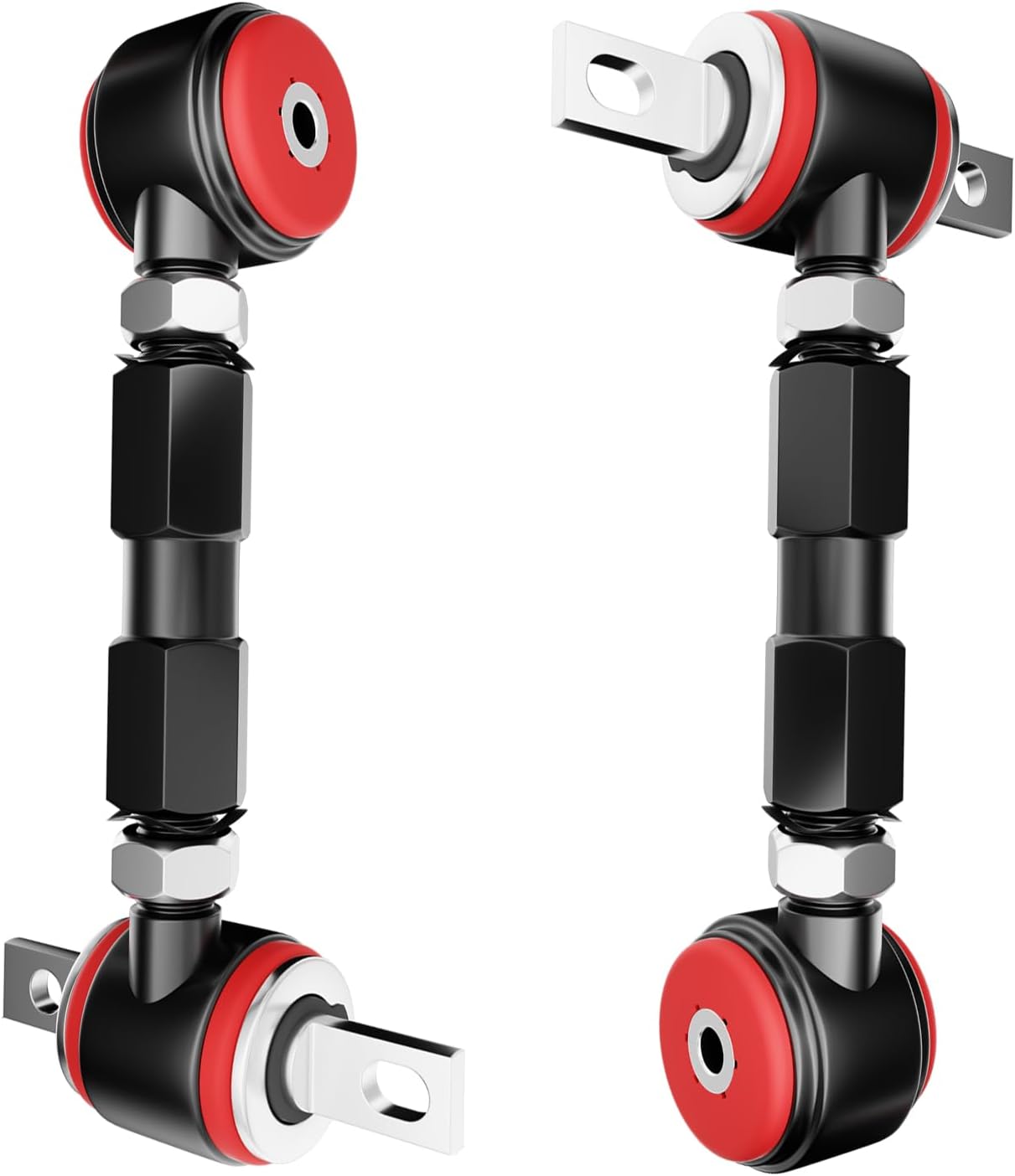 2 Pieces Rear Upper Adjustable Camber Arm Kit Compatible with Honda Civic 1992-2000 Integra EG, Camber Control Arms (red)