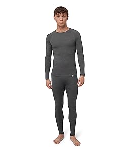DANISH ENDURANCE Conjunto Térmico Lana Merino Hombre, Camiseta Térmica y Pantalon, Ropa Interior Lana Merino - Oferta en Moda