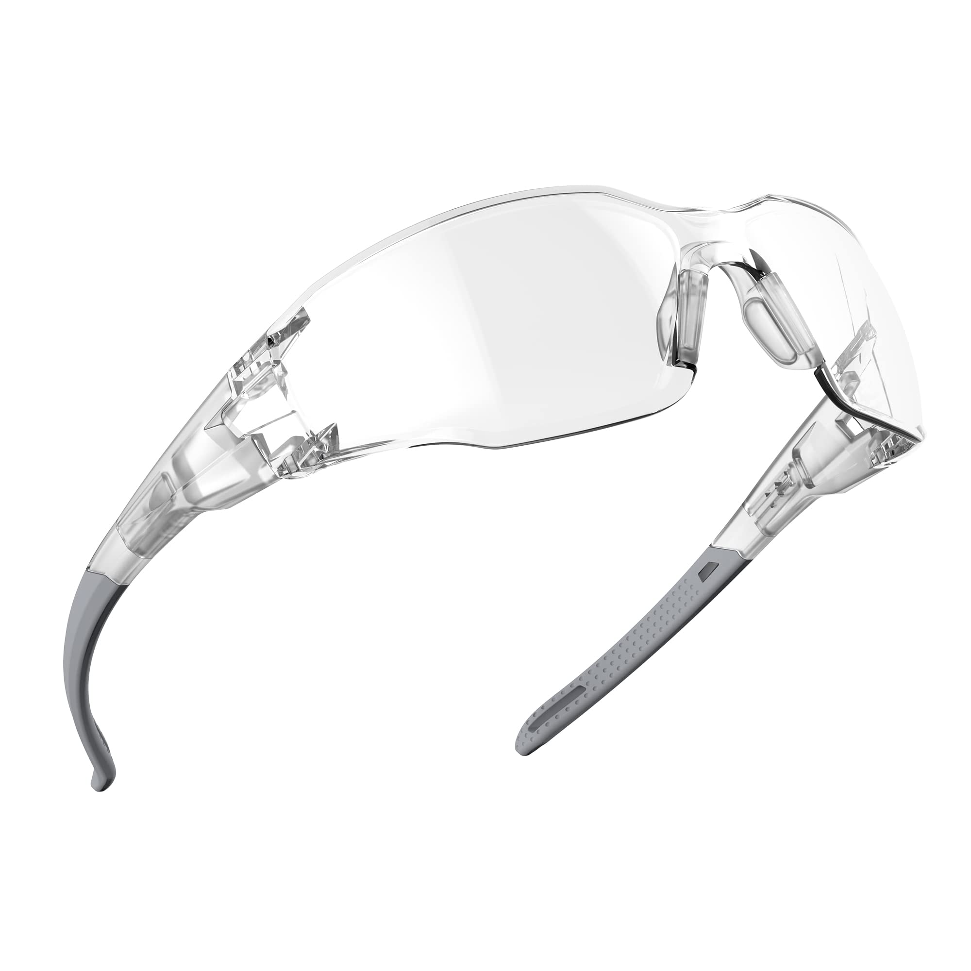 DILANCO Transparente Schutzbrille, verstellbare Rahmen mit rutschfesten Griffen und komplettem UV-Schutz für Damen und Herren
