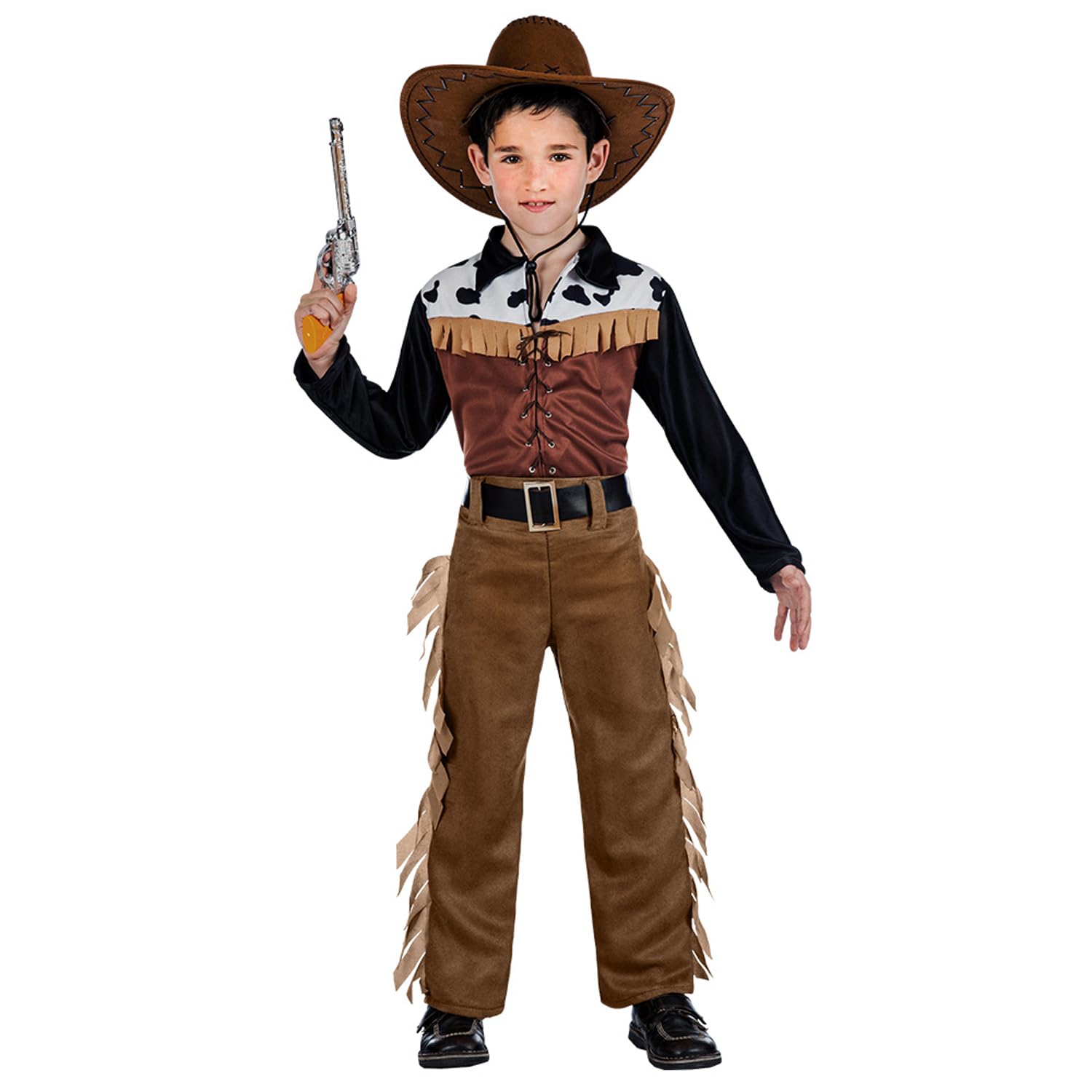 Boland - Children's Cowboy Costume, 3-Piece Fancy Dress Costume for Theme Party, Halloween or Carnival, Wild West