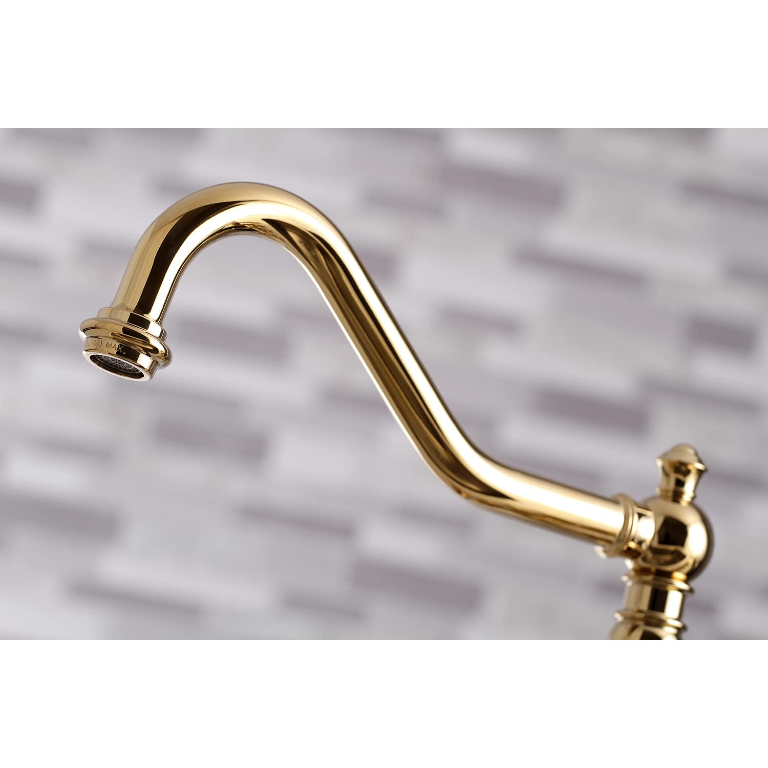 Kingston Brass KS3272PXBS Grifo de Cocina Puente de 8 Pulgadas con pulverizador, latón Pulido