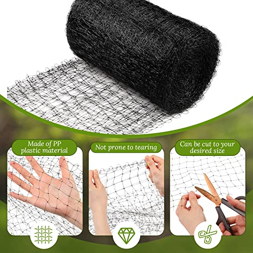 Windyun 6 Pack Deer Bird Fence Netting For Garden 7 X 100 Feet Chicken Poultry Netting Black Netting With 300 Pcs Cable Ties For Protection Fruit Trees Vegetables Plants From Animals #TOP4