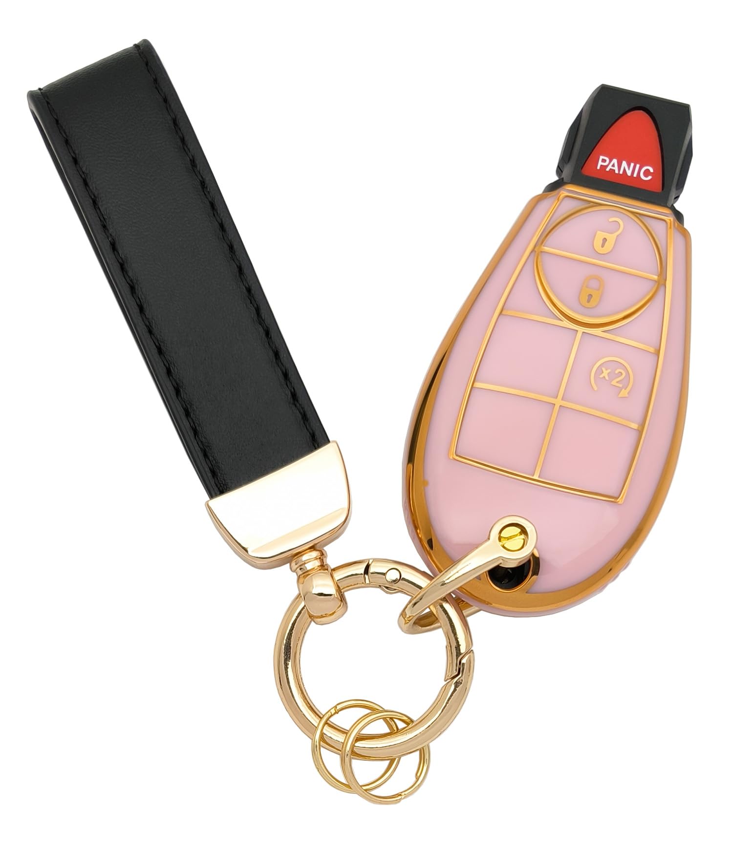 vurbemes TPU Protector Key Fob Cover Case fit for Dodge RAM 1500 2500 3500 Grand Caravan Journey Durango Jeep Grand Cherokee 2010 2011 2012-2017