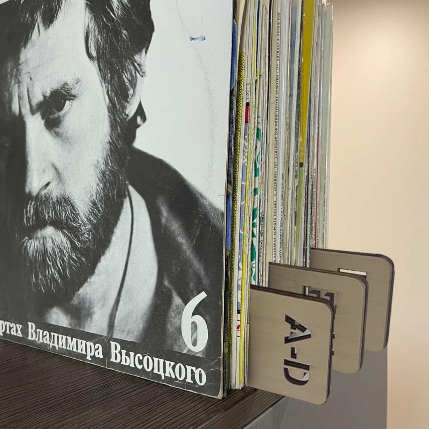 直営店☆OrigoDeco☆OrigoDeco ビニールレコードディバイダー - アルファベット順のレコードディバイダー a-z 再生中仕切り付き - 両面 -