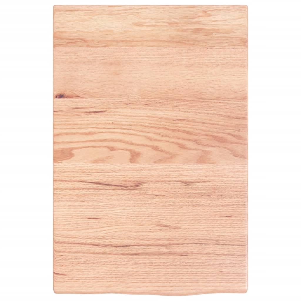 Tapa para lavabo de 40 x 60 cm, madera maciza de roble con soportes de acero blanco, diseño moderno, robusto y duradero, para baño, invitados, inodoro y baños pequeños