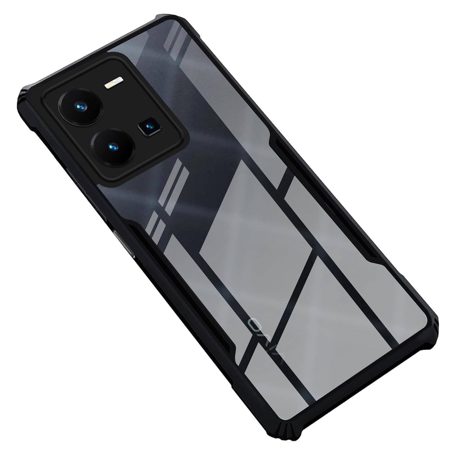 SHINESTAR Vivo Y35 4G Back Cover Case | Ultra Thin 360 Degree Protection Crystal Clear Tranparent Bumper Back Cover Case for Vivo Y35 4G - Black (B0CY3BX5DV) Amazon Price History, Amazon Price Tracker