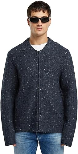 G-STAR Polo Collar Full Zip Knit