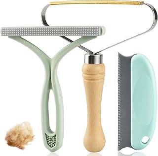 Pet Hair Removal Tool 3 Pack Dog Cat Hair Remover Carpet Scraper Rake Fur Removal Brush Lint Remover Shaver for Car Furnit...