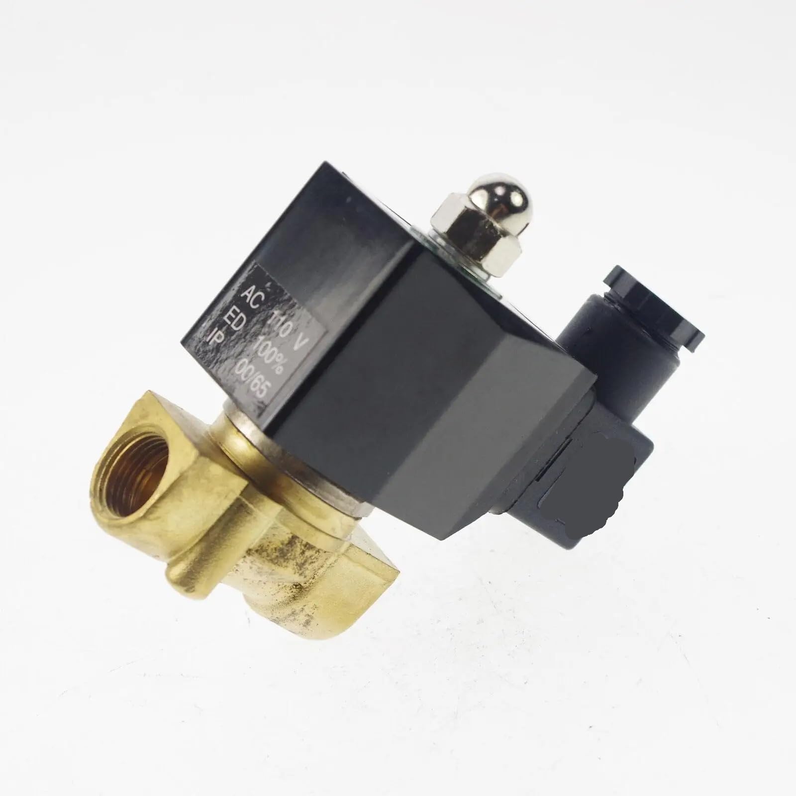 Válvula solenoide de 2 vías y 16mm fabricada en latón compatible con agua y gas