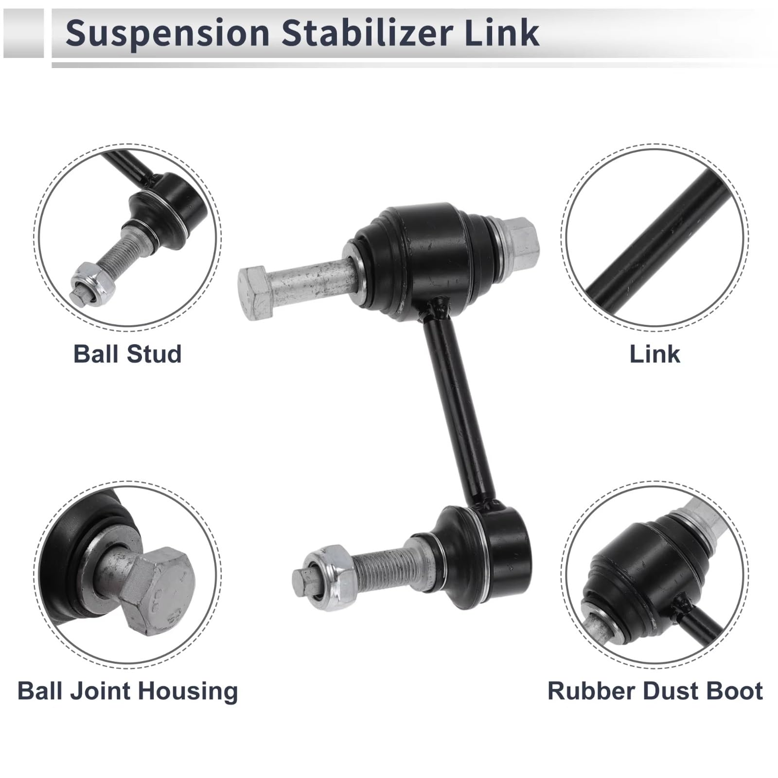 1 par de bieletas de Barra estabilizadora Delantera para autom贸vil K750887 compatibles con Jeep Grand Cherokee 2016 2017 2018 2019 2020 2021