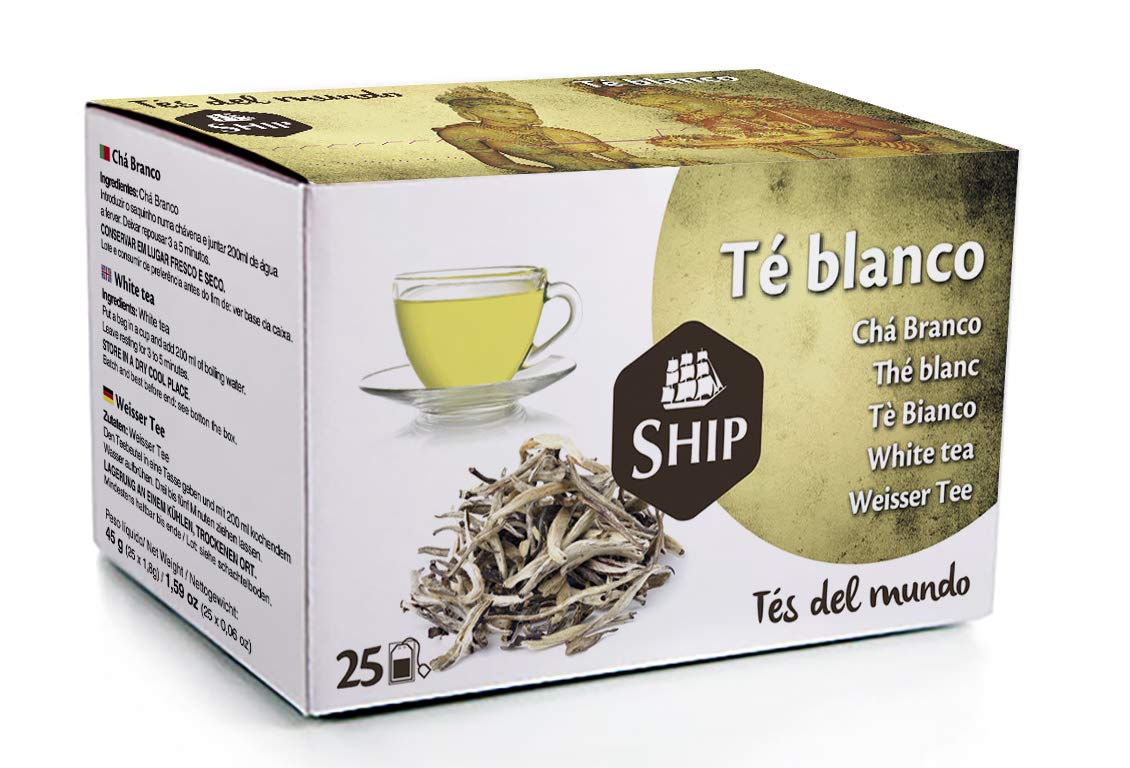 Té Blanco en Caja de 25 Unidades - Propiedades Antioxidantes Naturales - Aporta Vitaminas y Minerales