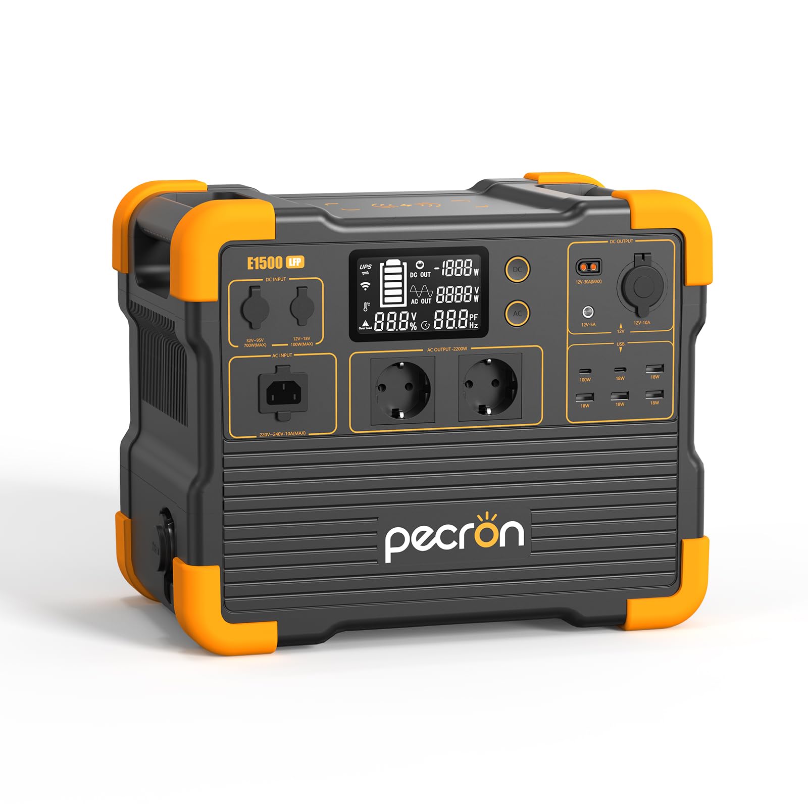 PECRON E1500LFP Générateur Solaire Portable 2200W - Station Électrique 1536Wh Extensible - Guide 360